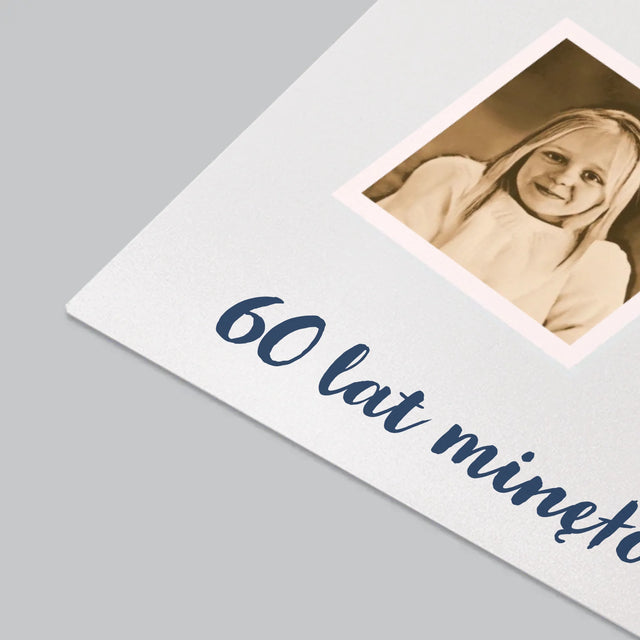 Fotokolaż: 60 Lat Minęło Jak Jeden Dzień - Podkładka Na Biurko