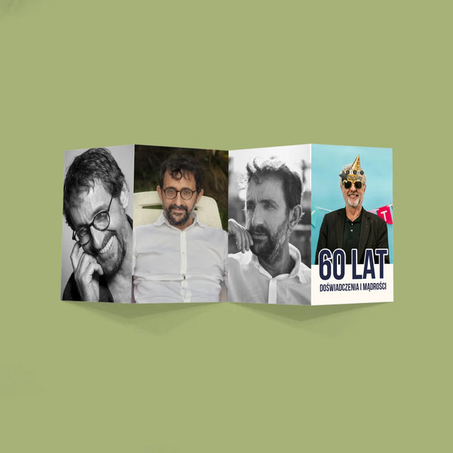 Zdjęcie i Podpis: 60 Lat Doświadczenia i Mądrości - Duża Harmonijka Ze Zdjęć