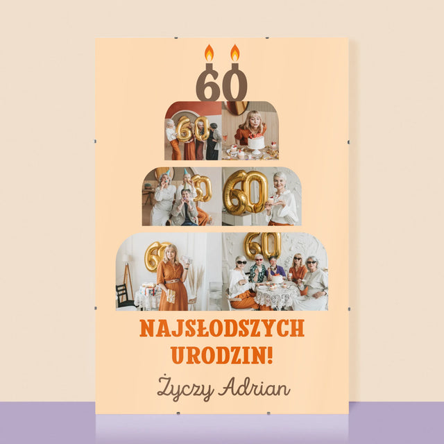 Kształt Ze Zdjęć: Najsłodszych Urodzin - Personalizowany Plakat
