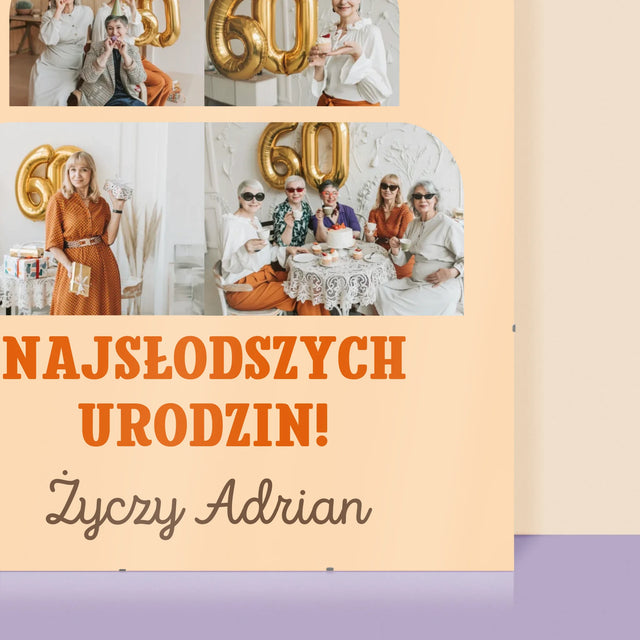 Kształt Ze Zdjęć: Najsłodszych Urodzin - Personalizowany Plakat