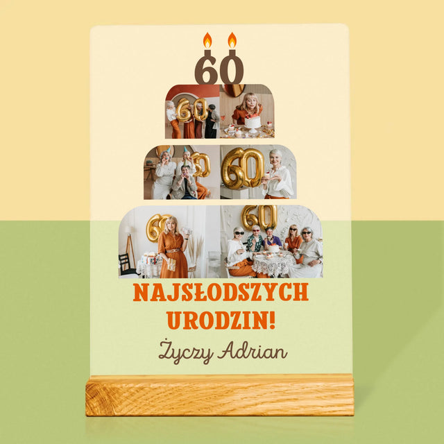 Kształt Ze Zdjęć: Najsłodszych Urodzin - Wydruk Na Szkle Akrylowym