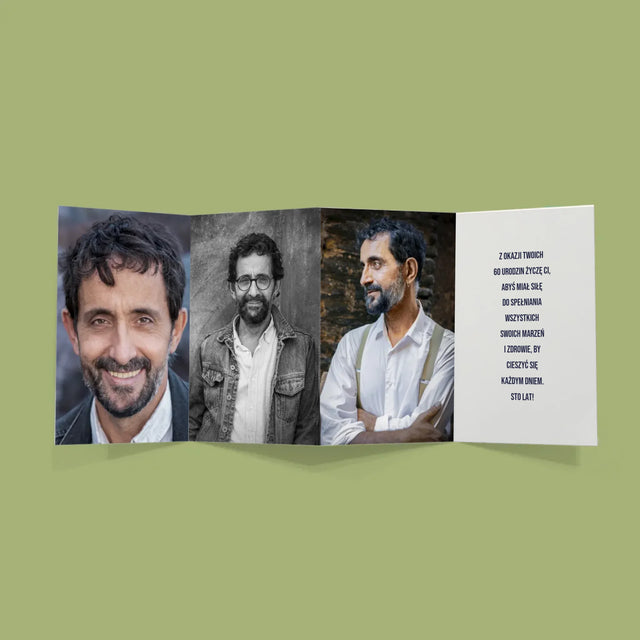 Zdjęcie i Podpis: 60 Lat Doświadczenia i Mądrości - Duża Harmonijka Ze Zdjęć