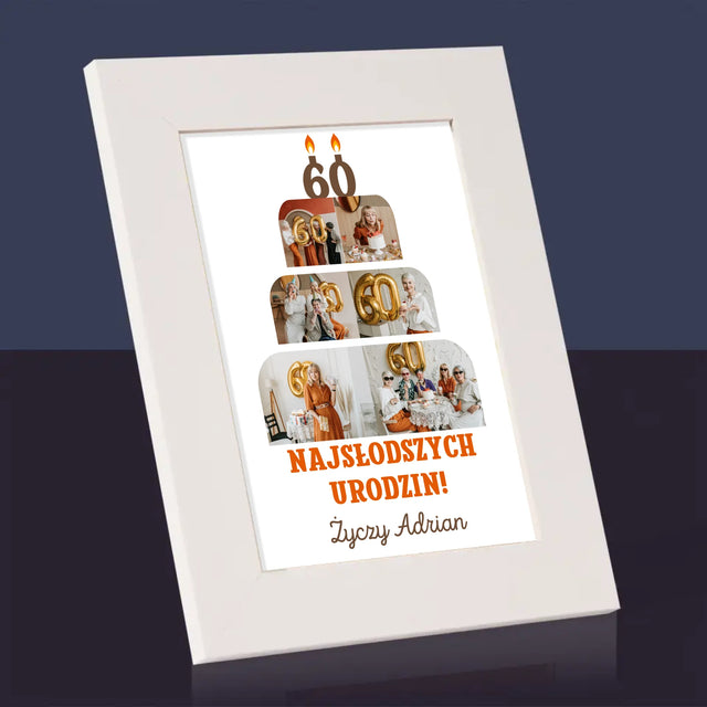 Kształt Ze Zdjęć: Najsłodszych Urodzin - Ramka Na Zdjęcie