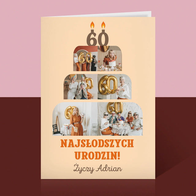 Kształt Ze Zdjęć: Najsłodszych Urodzin - Kartka z Życzeniami