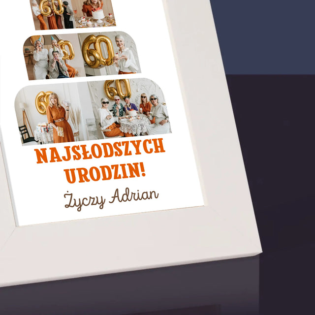 Kształt Ze Zdjęć: Najsłodszych Urodzin - Ramka Na Zdjęcie