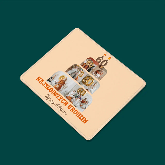 Kształt Ze Zdjęć: Najsłodszych Urodzin - Podkładka Pod Myszkę