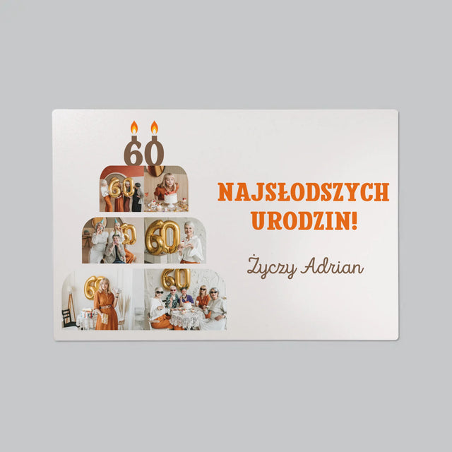 Kształt Ze Zdjęć: Najsłodszych Urodzin - Podkładka Na Biurko