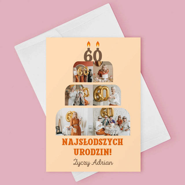 Kształt Ze Zdjęć: Najsłodszych Urodzin - Kartka z Życzeniami