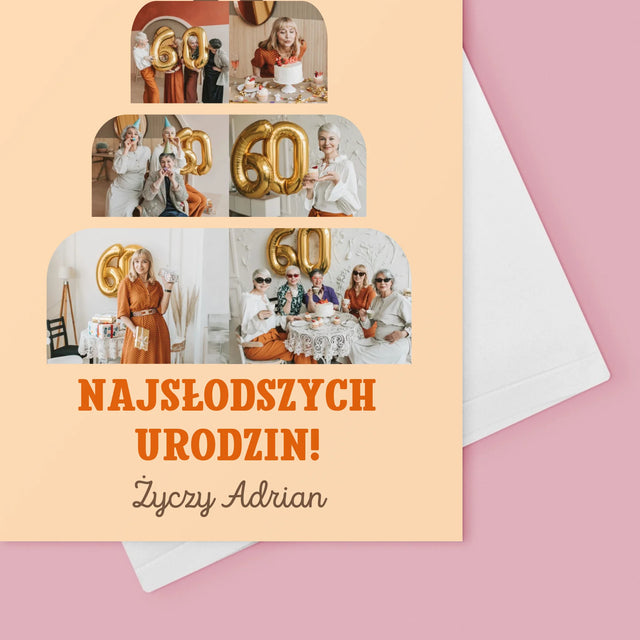 Kształt Ze Zdjęć: Najsłodszych Urodzin - Kartka z Życzeniami