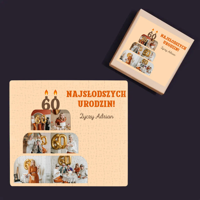 Kształt Ze Zdjęć: Najsłodszych Urodzin - Personalizowane Puzzle