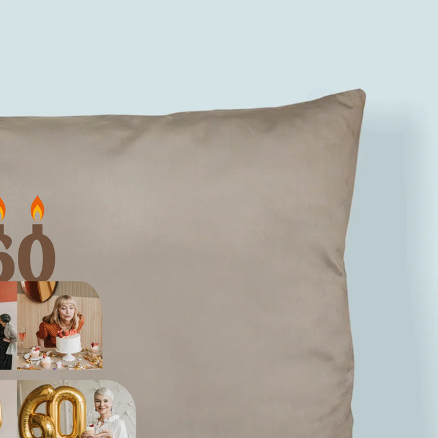 Kształt Ze Zdjęć: Najsłodszych Urodzin - Poduszka z Nadrukiem