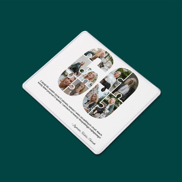 Kształt Ze Zdjęć: 60 Urodziny Puzzle - Podkładka Pod Myszkę