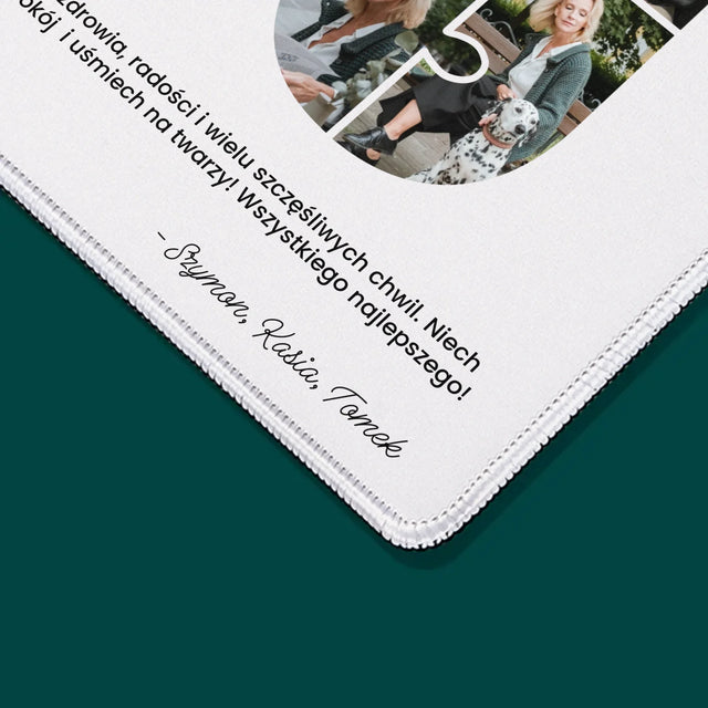 Kształt Ze Zdjęć: 60 Urodziny Puzzle - Podkładka Pod Myszkę