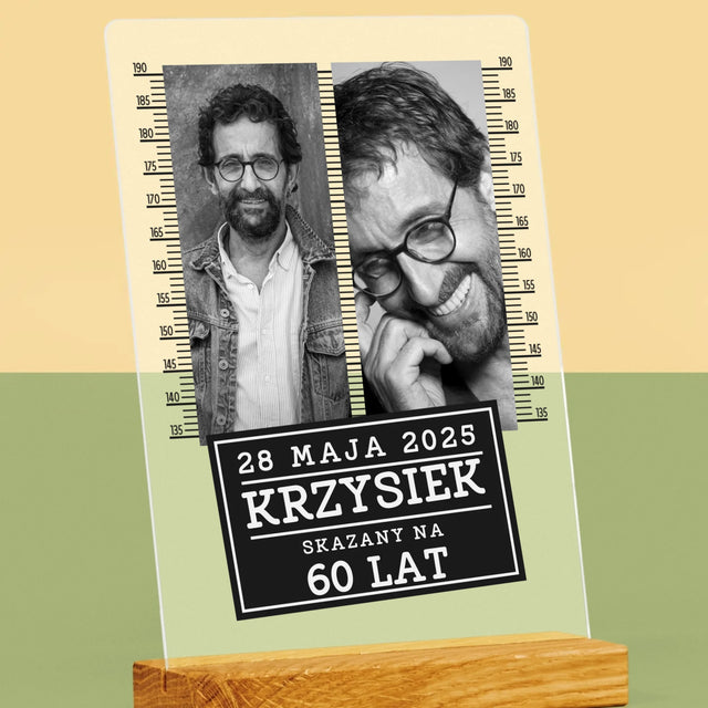 Fotokolaż: Skazany Na 60 Lat - Wydruk Na Szkle Akrylowym