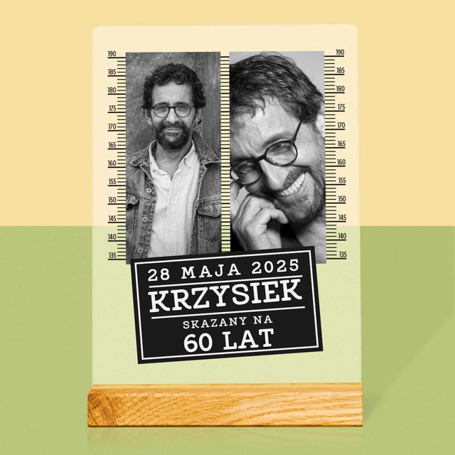 Fotokolaż: Skazany Na 60 Lat - Wydruk Na Szkle Akrylowym