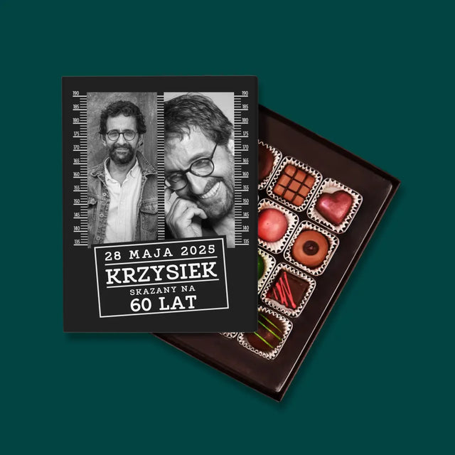 Fotokolaż: Skazany Na 60 Lat - Personalizowane Praliny