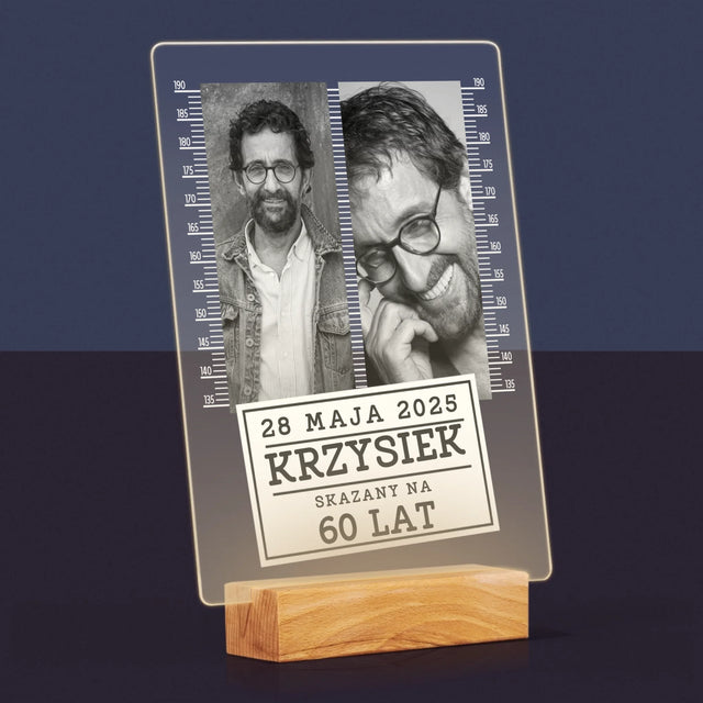 Fotokolaż: Skazany Na 60 Lat - Wydruk Na Szkle Akrylowym