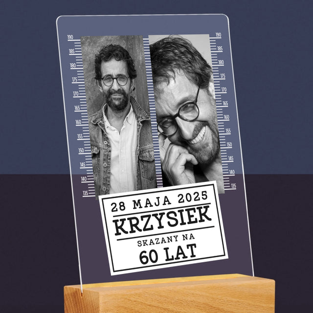 Fotokolaż: Skazany Na 60 Lat - Wydruk Na Szkle Akrylowym