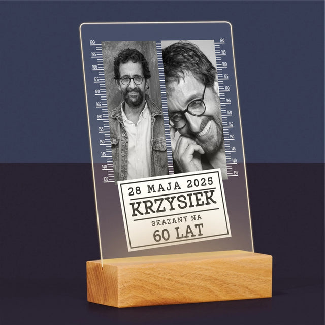 Fotokolaż: Skazany Na 60 Lat - Wydruk Na Szkle Akrylowym
