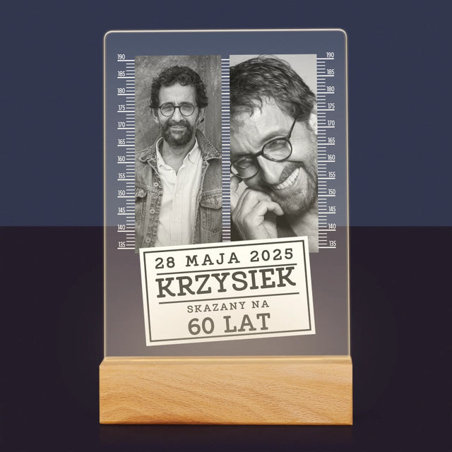 Fotokolaż: Skazany Na 60 Lat - Wydruk Na Szkle Akrylowym