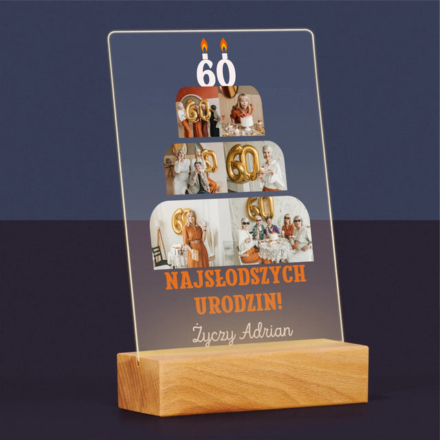 Kształt Ze Zdjęć: Najsłodszych Urodzin - Wydruk Na Szkle Akrylowym