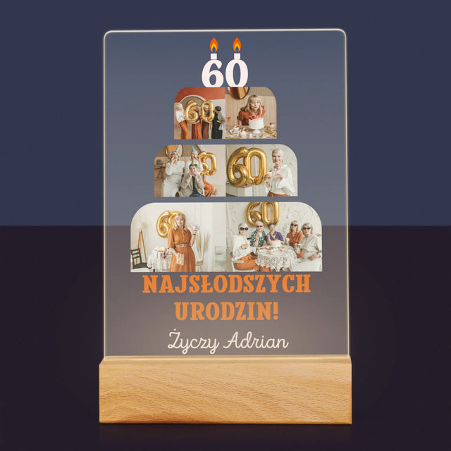 Kształt Ze Zdjęć: Najsłodszych Urodzin - Wydruk Na Szkle Akrylowym