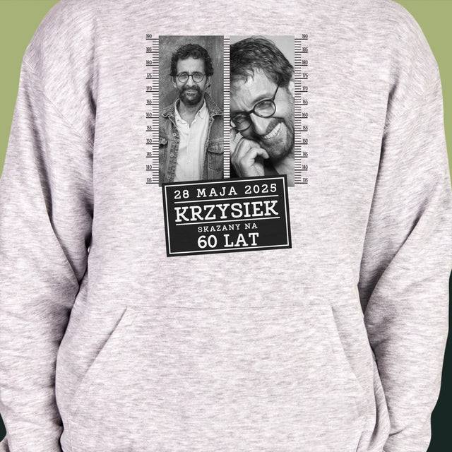 Fotokolaż: Skazany Na 60 Lat - Bluza Męska z Kapturem