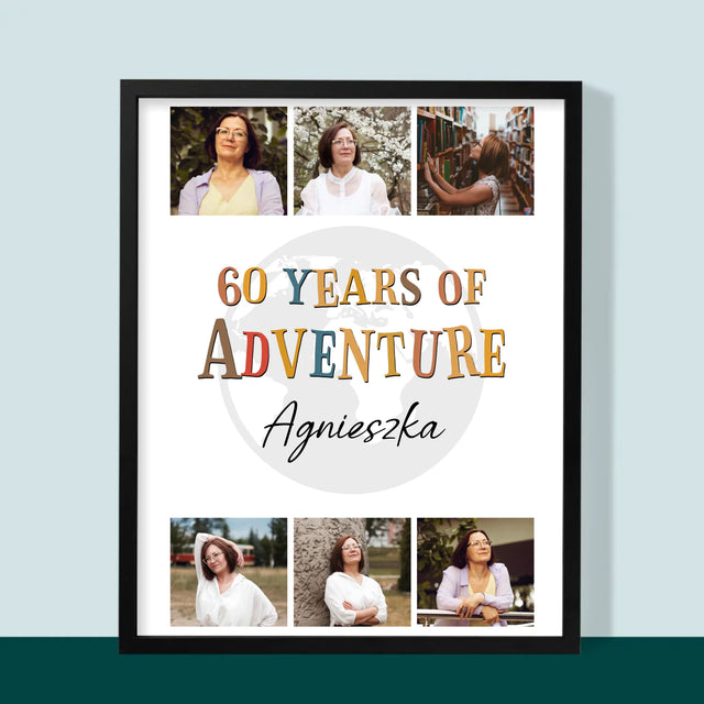 Fotokolaż: 60 Years Of Adventure - Wydruk Obramowany