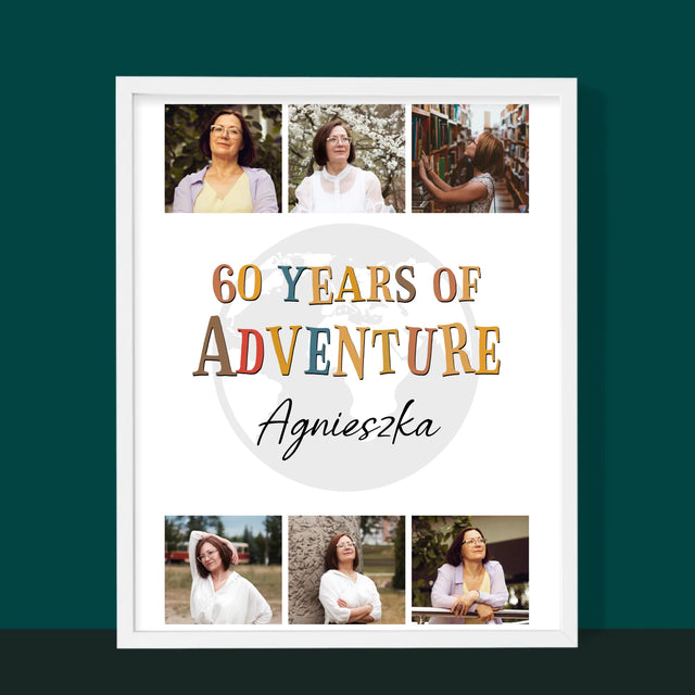 Fotokolaż: 60 Years Of Adventure - Wydruk Obramowany