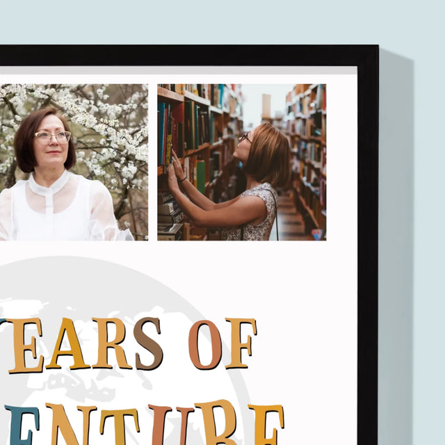 Fotokolaż: 60 Years Of Adventure - Wydruk Obramowany