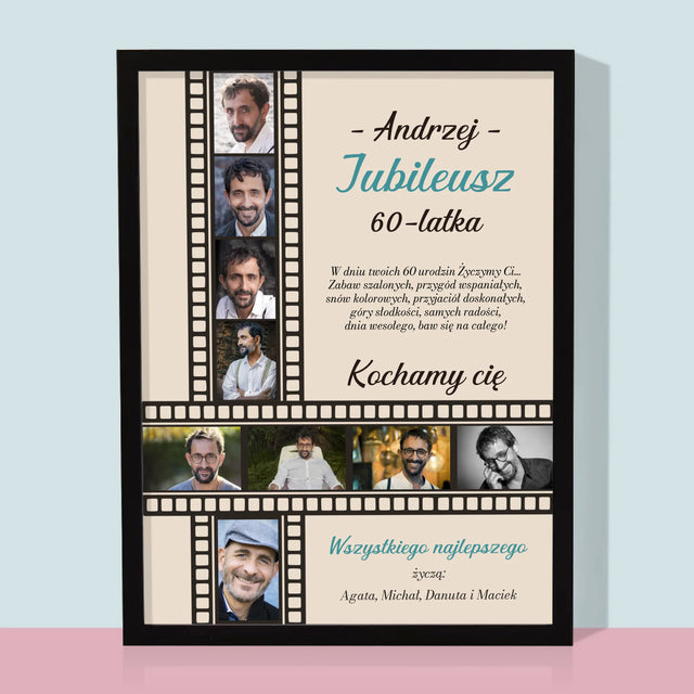 Fotokolaż: Jubileusz 60-Latka - Wydruk Obramowany
