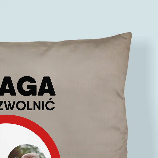 Słowo Ze Zdjęć: 60 Pora Zwolnić - Poduszka z Nadrukiem