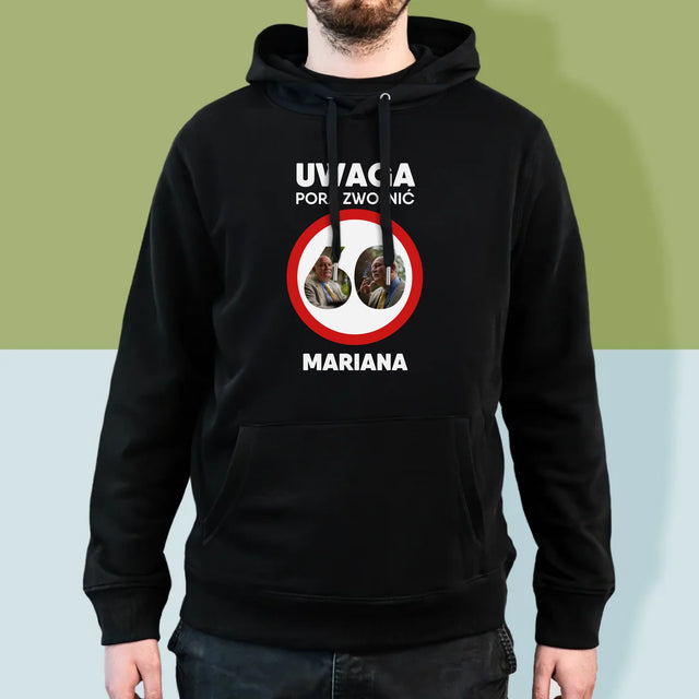 Słowo Ze Zdjęć: 60 Pora Zwolnić - Bluza Męska z Kapturem