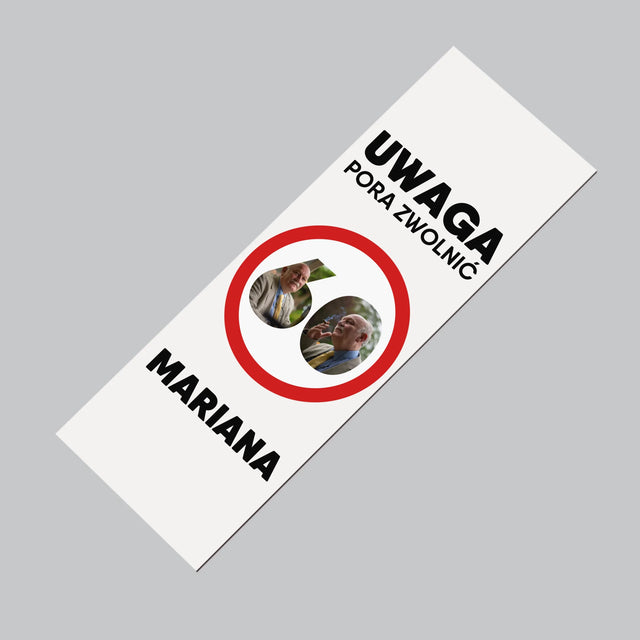 Słowo Ze Zdjęć: 60 Pora Zwolnić - Magnes Na Lodówkę