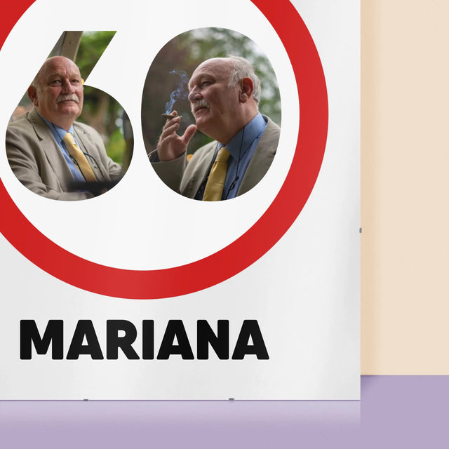 Słowo Ze Zdjęć: 60 Pora Zwolnić - Personalizowany Plakat