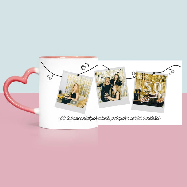 Fotokolaż: 50 Lat Wspaniałych Chwil - Kubek z Nadrukiem