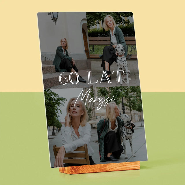 Fotokolaż: 60 Lat Klasyczny - Wydruk Na Szkle Akrylowym