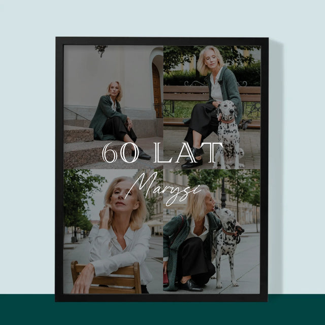 Fotokolaż: 60 Lat Klasyczny - Wydruk Obramowany
