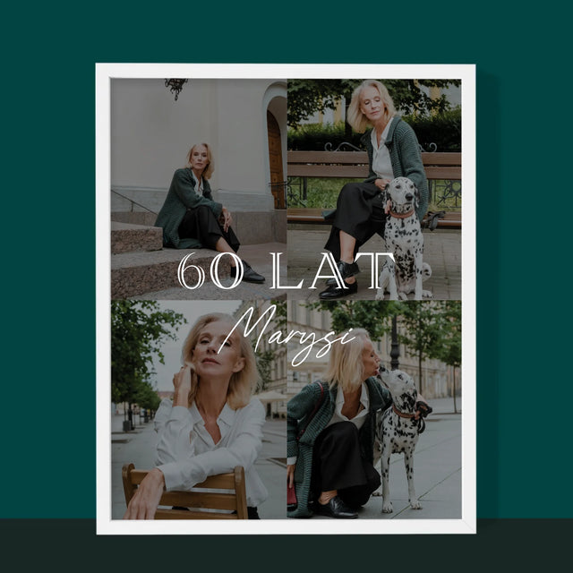 Fotokolaż: 60 Lat Klasyczny - Wydruk Obramowany