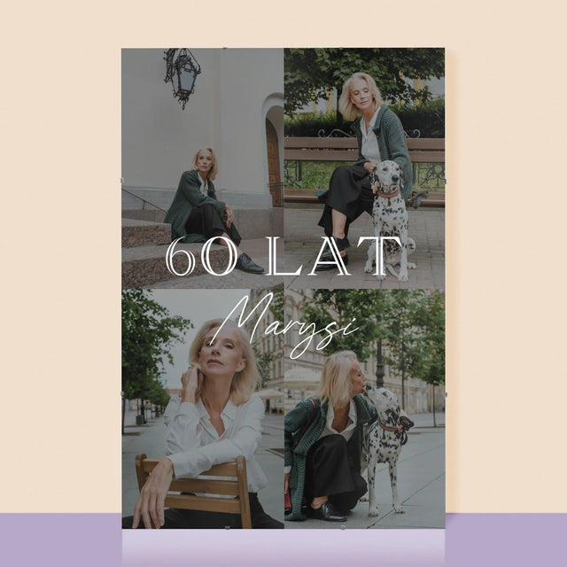 Fotokolaż: 60 Lat Klasyczny - Personalizowany Plakat