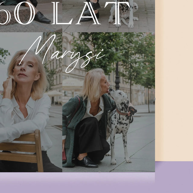 Fotokolaż: 60 Lat Klasyczny - Personalizowany Plakat