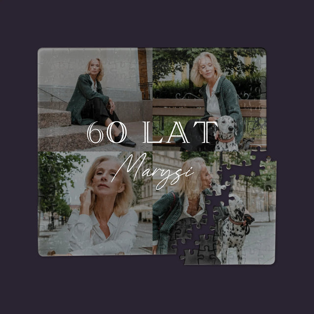 Fotokolaż: 60 Lat Klasyczny - Personalizowane Puzzle