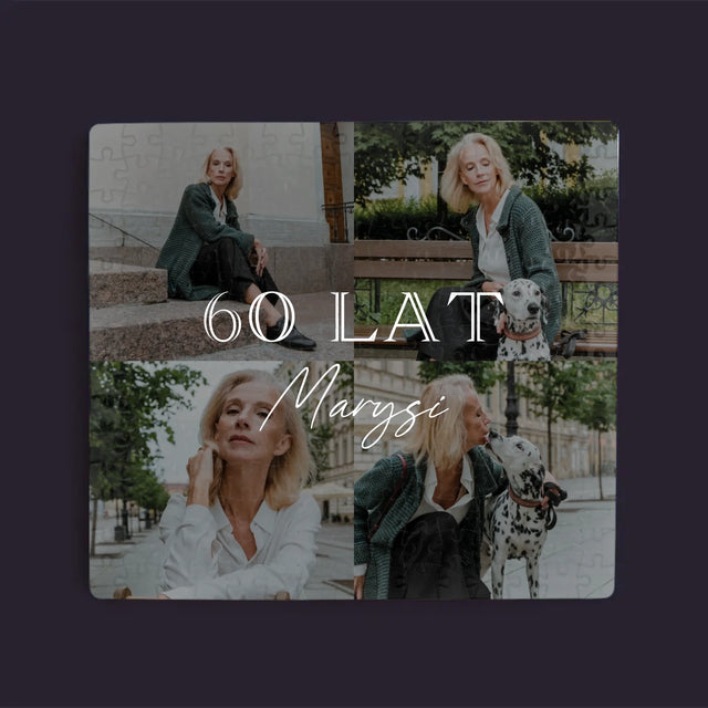 Fotokolaż: 60 Lat Klasyczny - Personalizowane Puzzle