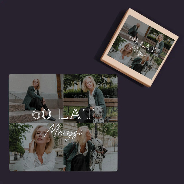 Fotokolaż: 60 Lat Klasyczny - Personalizowane Puzzle