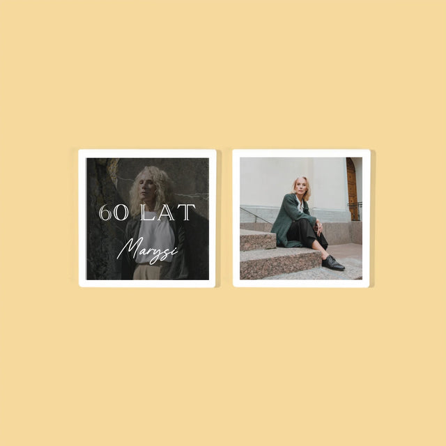 Fotokolaż: 60 Lat Klasyczny - Podkładki Pod Kubki