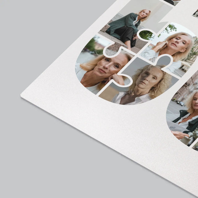 Kształt Ze Zdjęć: 60 Urodziny Puzzle - Podkładka Na Biurko