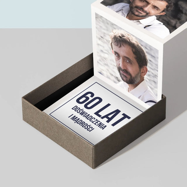 Zdjęcie i Podpis: 60 Lat Doświadczenia i Mądrości - Zestaw Zdjęć Harmonijka