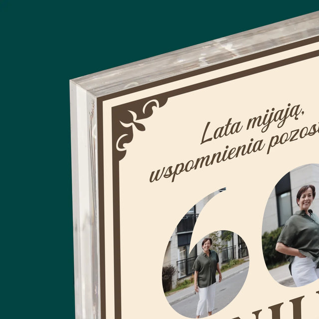 Słowo Ze Zdjęć: Lata Mijają - Blok Akrylowy z Nadrukiem