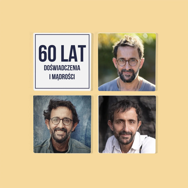 Zdjęcie i Podpis: 60 Lat Doświadczenia i Mądrości - Podkładki Pod Kubki