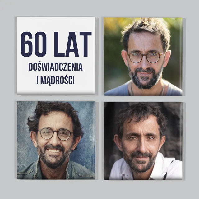 Zdjęcie i Podpis: 60 Lat Doświadczenia i Mądrości - Zestaw Magnesów